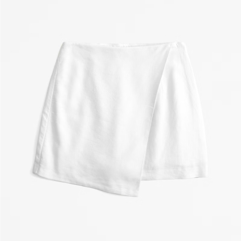 Abercrombie Linen-Blend Wrap Mini Skort